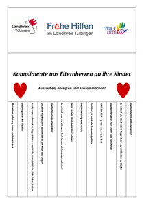 Komplimente Abreißzettel